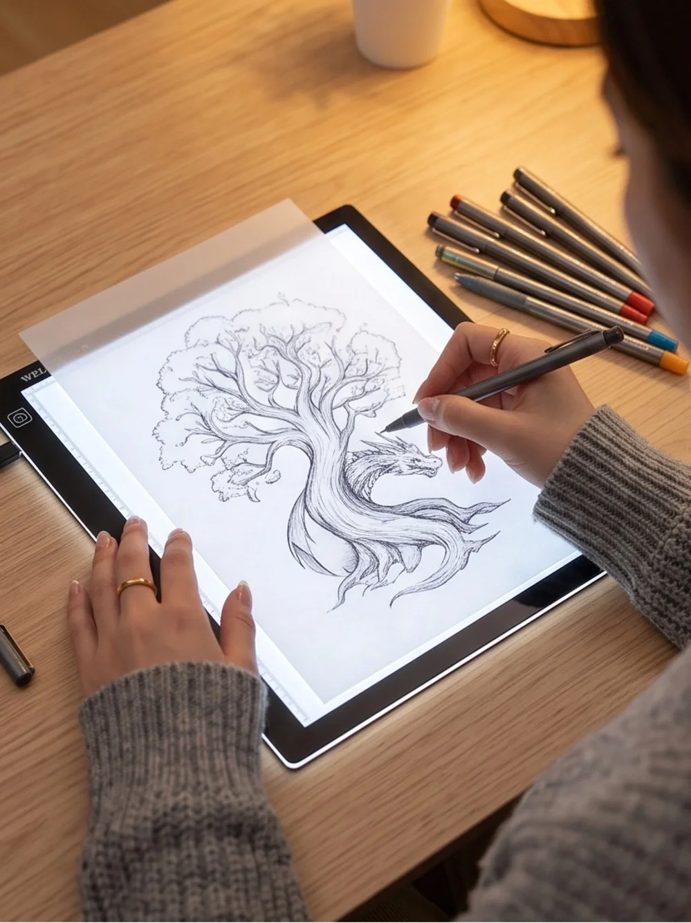 A5 LED Tracing Light Pad - Green